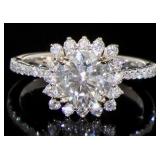 14kt White Gold 1.71 ct Round Diamond Ring