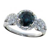 18kt Gold 1.98 ct Fancy Blue Diamond Ring