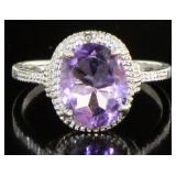 Natural Oval 2.21 ct Amethyst Dinner Ring