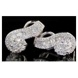 14kt Gold 1.00 ct Baguette Diamond Earrings