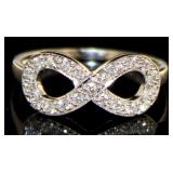 14kt Gold Brilliant 1/2 ct Diamond Infinity Ring