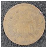 1868 Copper Two Cent Piece *Key Date