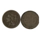 1865 & 1866 Liberty Three Cent Nickel