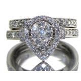 10kt Gold 1.00 ct Diamond Wedding Set