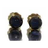 10kt Gold 1.00 ct Black Diamond Stud Earrings