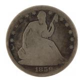 1859-O Seated Liberty Silver Half Dollar