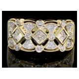 10kt Gold Elegant 1/2 ct Diamond Designer Ring