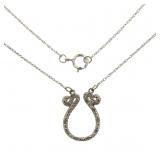 Brilliant Diamond Horseshoe Necklace