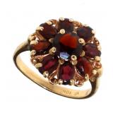 10kt Gold Natural 2.00 ct Garnet Cocktail Ring