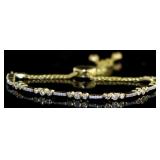 10kt Gold Brilliant 1/2 ct Diamond Bolo Bracelet