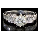 14kt Gold Round Brilliant 1.26 ct Diamond Ring