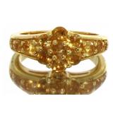 Genuine 1.33 ct Golden Citrine Dinner Ring