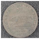 1834 Large Copper Hard Times Token