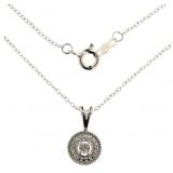 Round Brilliant Diamond Accent Necklace