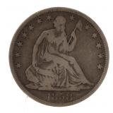 1858-O Seated Liberty Silver Half Dollar