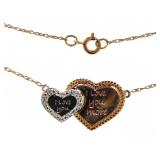 10kt Rose Gold "I Love You More" Diamond Necklace