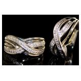 Elegant Diamond Accent Infinity Earrings