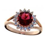 Stunning Round 2.50 ct Ruby Dinner Ring