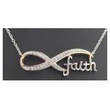 Rose Toned "Faith" 1/2 ct Diamond Necklace