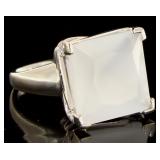 Genuine 19.50 ct Cushion Cut Moonstone Ring