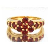 Genuine 1.00 ct Garnet Cocktail RIng