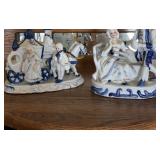 Blue & White Colonial Figures