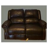 Like New Reclining Leather Loveseat (Needs
