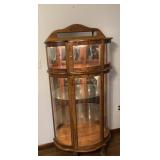 Lighted  Oak China Cabinet