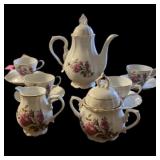Rose Design China Tea Set