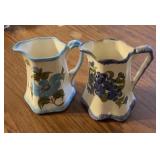 (2) Hand Painted Cash Family Pitchers Tn