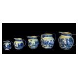 (5) Pc Stoneware Pitchers
