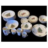 Mixed Patterns Christmas Dishes