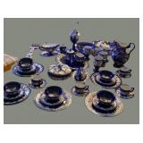 (50) Pc Blue & Dishes & Serving Dishes -(4 Chips)