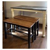 Bar Table & (2) Benches