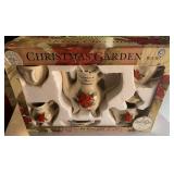 Christmas Garden Tea Set -  New In Box