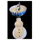 Snowman Bowl & Candy Dish