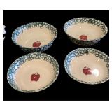 (4) Apple Bowls