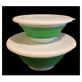 (2) Pampered Chef Collapsable Bowls