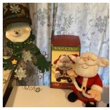 Large Card Holder Snowman & Mingle Jingle Santa