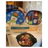Lot of Chirstmas Trays & Christmas Tree
