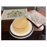 (1) Marble & 2 Acrylic Cutting Boards  &
