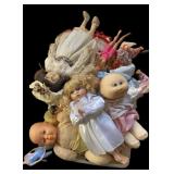 Cabbage Patch Doll & Box Lot of Dolls & Stuffed