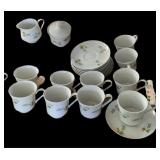 Anchor Hocking 12 Cups & Saucers Cream & Sugar