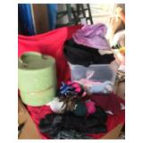 Lot of Hats, Gloves, Socks & Hatbox