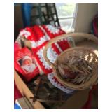 Chirstmas Afgan, Clothespins, etc