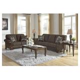 Ashley 855 Miltonwood Teak Sofa & Love Seat