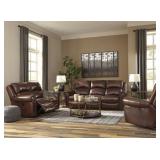 Ashley U428 Leather DBL REC Sofa & Love Seat