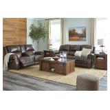 Ashley U846 Leather PWR REC Sofa & Love Seat