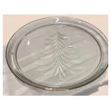 Indiana Glass Gold Trim Christmas Platter