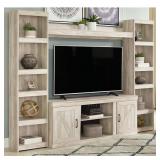 Ashley w331 Bellaby Whitewash 4 pc Entertainment